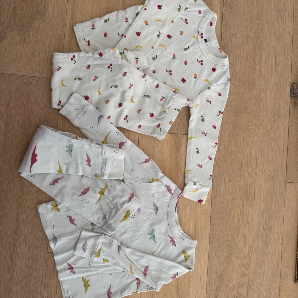 Two Sets of Toddler Little Earthling Long Sleeve Cotton PJs